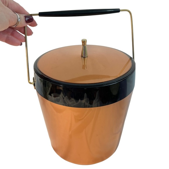 VINTAGE MCM WEST BEND THERMO GEM ICE BUCKET MID CENTURY MODERN - Picture 3 of 10